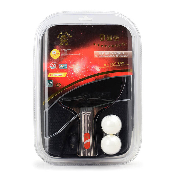 Rakietka do tenisa stołowego ping-ponga Giant Dragon 9★ N8091 + 2 piłeczki, pokrowiec