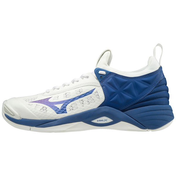 Buty do siatkówki Mizuno Wave Momentum - niebiesko-białe