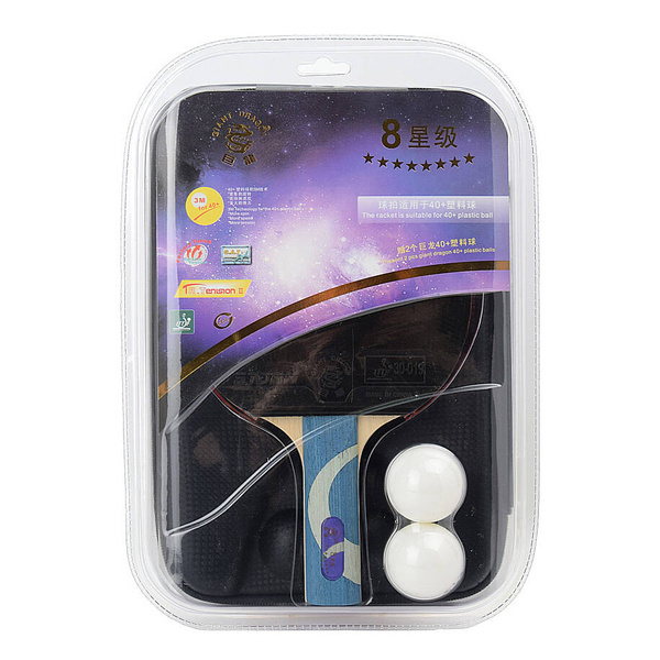 Rakietka do tenisa stołowego ping-ponga Giant Dragon 8★ N8082 + 2 piłeczki, pokrowiec