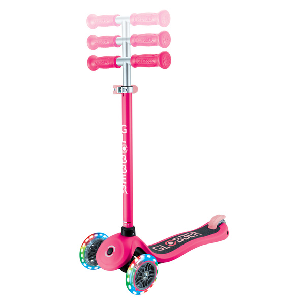 Hulajnoga trójkołowa Globber PRIMO LIGHTS Fuchsia (423-611-4)