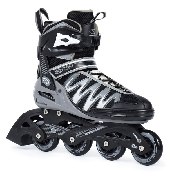 Rolki rekreacyjne SMJ sport PW-150N męskie szare 76 mm ABEC-5