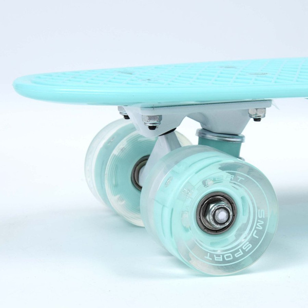 Deskorolka fiszka SMJ sport BS-2206PL Mint świecące kółka LED