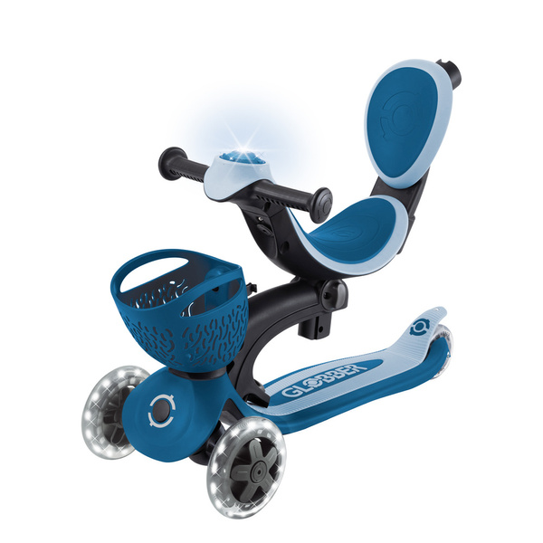 Hulajnoga trójkołowa z siedziskiem jeździk GO•UP BABY 360 LIGHTS (844-100)