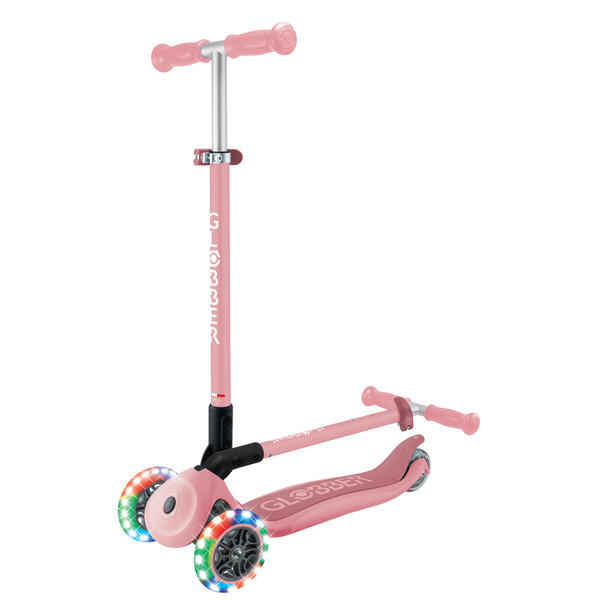 Hulajnoga trójkołowa Globber PRIMO FOLDABLE LIGHTS Pastel Pink (432-611-4)