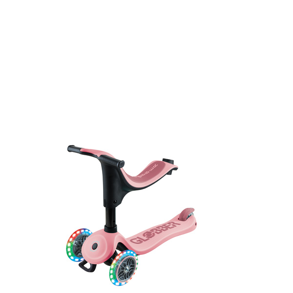 Hulajnoga z siedziskiem jeździk Globber GO-UP Sporty Lights / Pastel Pink 452-710-4 S