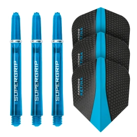 Harrows Twin Pack shafty Supergrip + piórka Retina (aqua)