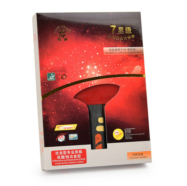 Rakietka do tenisa stołowego ping-ponga Giant Dragon 7★ N8072 + pokrowiec