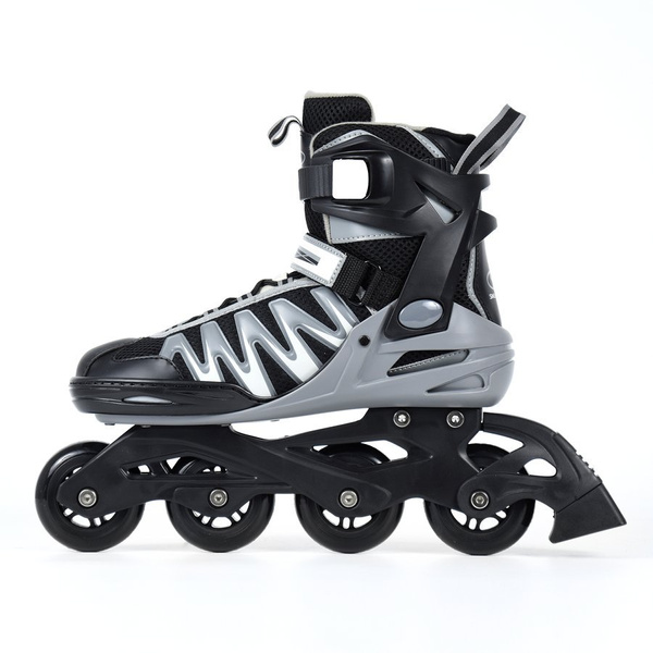 Rolki rekreacyjne SMJ sport PW-150N męskie szare 76 mm ABEC-5