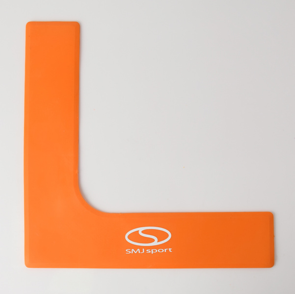 Płaskie znaczniki pola - narożniki 25x25 cm 4 szt. jaskrawe pomarańczowe SMJ sport ZPN-O