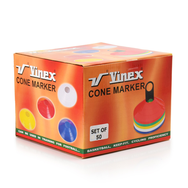 Pachołek znacznik stożkowy zestaw 50szt. + stojak VCM-PC2S50PB