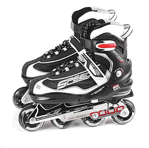 Rolki regulowane Smj Sport 090A czarne ABEC-7
