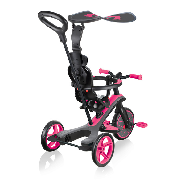 Rowerek 4w1 trójkołowy - biegowy - wózek Globber Explorer Trike / Fuchsia 632-110-3