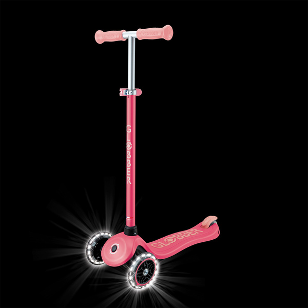 Hulajnoga trójkołowa Globber PRIMO PLUS GLOW LIGHTS - Coral Pink (443-110)