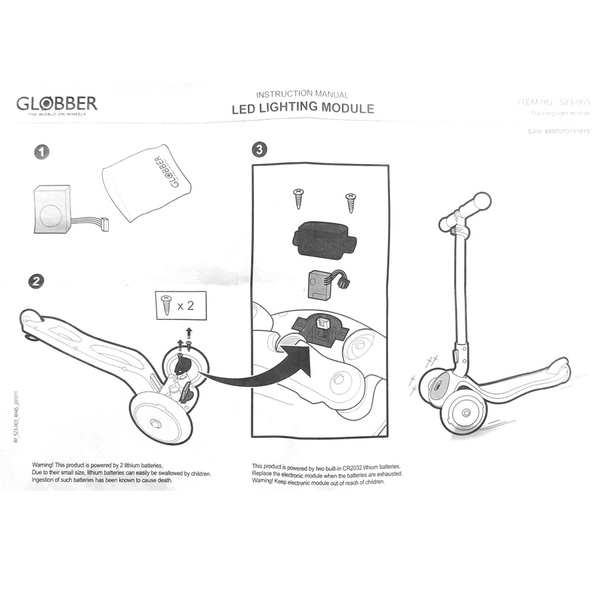 Moduł LED wymienny do hulajnogi Globber 523-003