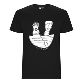 TETRYCY 'LOGO' t-shirt slim czarny