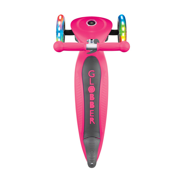 Hulajnoga 3-kołowa Globber Junior Foldable Lights / Fuchsia 437-110