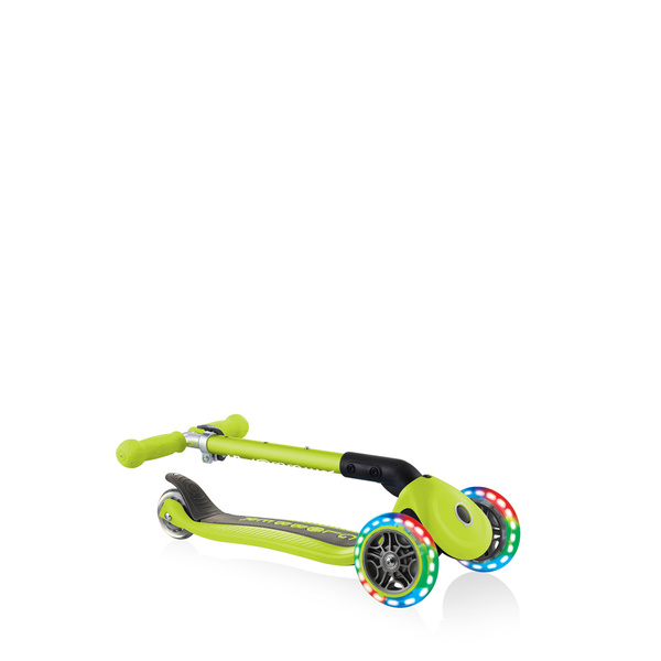 Hulajnoga 3-kołowa Globber Junior Foldable Lights / Lime Green 437-106