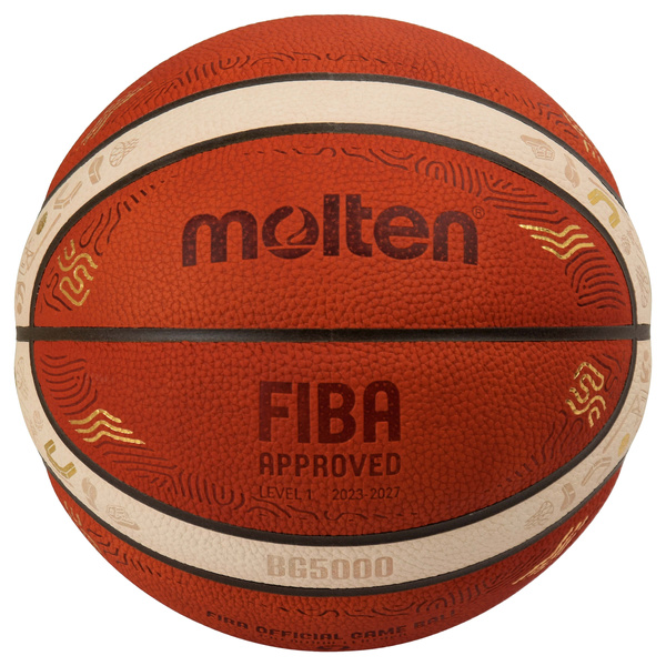 B7G5000-E5Z Piłka do koszykówki Molten EUROBASKET 2025 Oficjalna piłka meczowa + pudełko