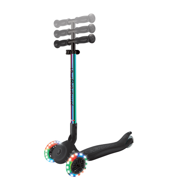Hulajnoga trójkołowa Globber PRIMO FOLDABLE LIGHTS Neo Chrome (432-401-4)