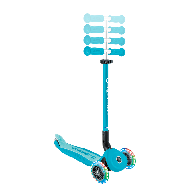 3w1 hulajnoga z siedziskiem jeździk Globber GO-UP Active Lights 360 / Aqua 749-300