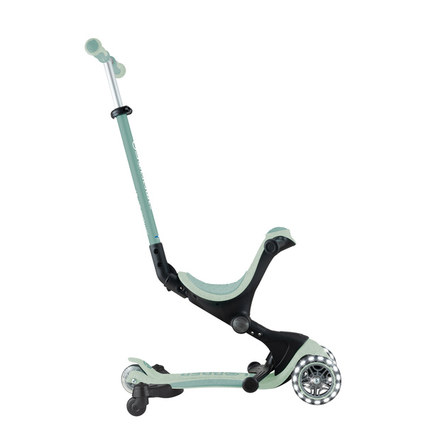 Hulajnoga trójkołowa z siedziskiem jeździk Globber GO•UP DELUXE LIGHTS ECOLOGIC 360 Pistachio (697-505)