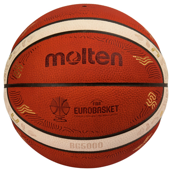 B7G5000-E5Z Piłka do koszykówki Molten EUROBASKET 2025 Oficjalna piłka meczowa + pudełko