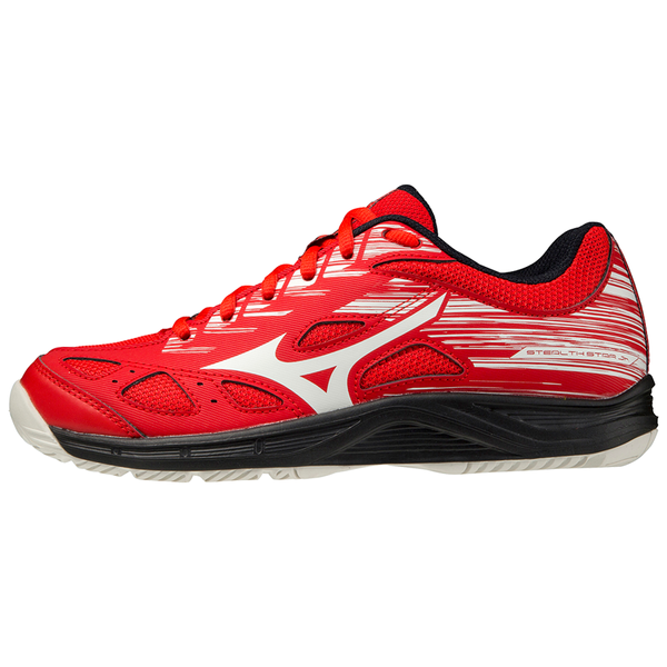 Buty halowe Mizuno Wave Stealth Star Junior, czerwone