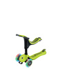 Hulajnoga trójkołowa z siedziskiem jeździk Globber GO•UP SPORTY LIGHTS Lime Green (452-606-4 S)