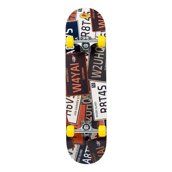 Deskorolka SMJ sport BS-Q3108FC License Plates 7-warstwowy deck PU 92A