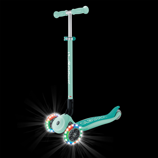Hulajnoga trójkołowa Globber PRIMO FOLDABLE LIGHTS Mint (432-611-4)