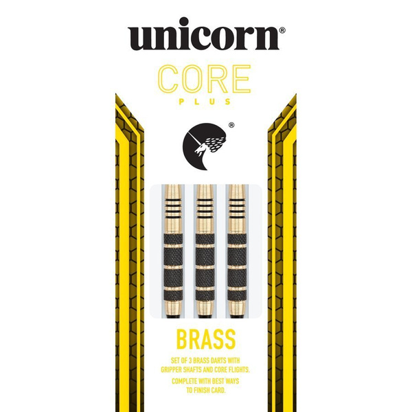 Rzutki soft tip Unicorn CORE PLUS - BLK/GOLD BRASS