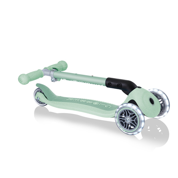 Hulajnoga 3-kołowa Globber Junior Foldable Lights ECOlogic / Pistachio 692-505
