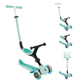 Hulajnoga z siedziskiem jeździk Globber GO-UP Active Lights / Dark Mint 744-206