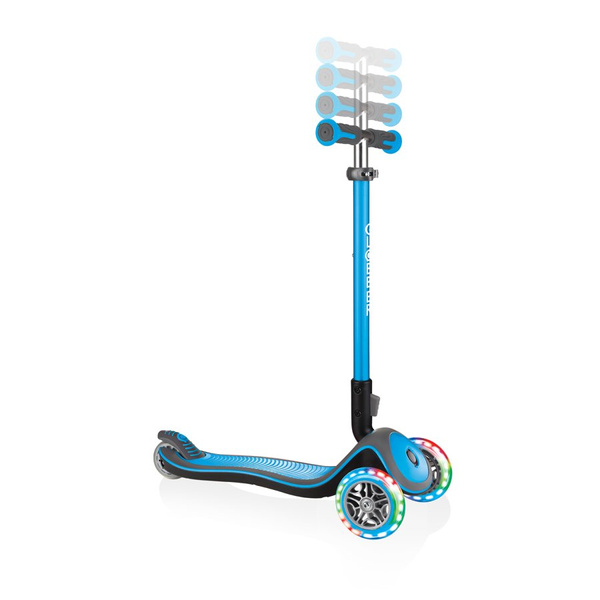 Hulajnoga 3-kołowa Globber Elite Deluxe Lights / Sky Blue 444-401