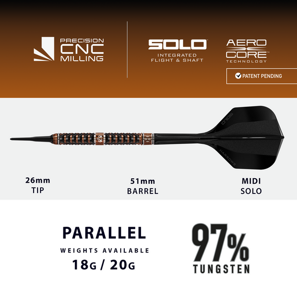 Rzutki Harrows WOLFRAM TRINITY 97% softip