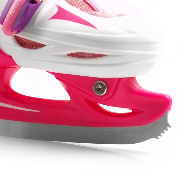 Łyżwy figurowe regulowane CRK41 gwiazdki pink