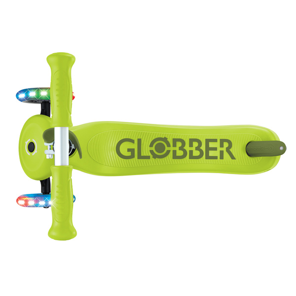 Hulajnoga trójkołowa z siedziskiem jeździk Globber GO•UP SPORTY LIGHTS Lime Green (452-606-4 S)