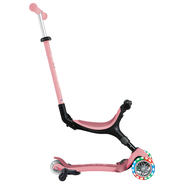3w1 hulajnoga z siedziskiem jeździk Globber GO-UP Active Lights 360 / Pastel Pink 749-310