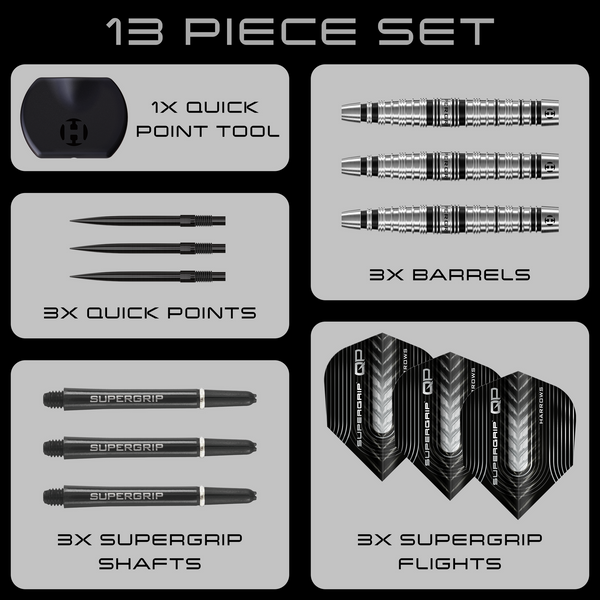 Rzutki Harrows SUPERGRIP QP TORPEDO 90% steeltip