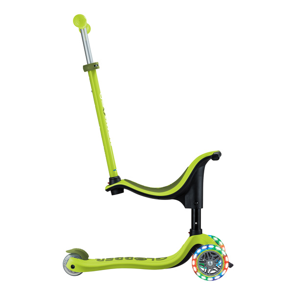 Hulajnoga trójkołowa z siedziskiem jeździk Globber GO•UP SPORTY LIGHTS Lime Green (452-606-4 S)