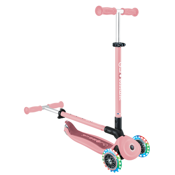 3w1 hulajnoga z siedziskiem jeździk Globber GO-UP Active Lights 360 / Pastel Pink 749-310
