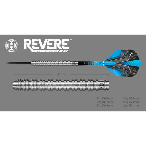 Rzutki Harrows Revere 90% Steeltip
