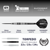 Rzutki Harrows SUPERGRIP QP TORPEDO 90% steeltip