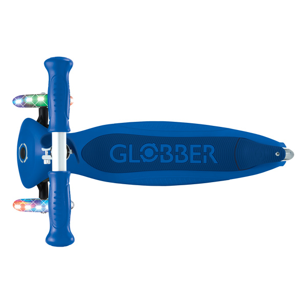 Hulajnoga trójkołowa Globber JUNIOR FOLDABLE LIGHTS Navy Blue (437-300-3)