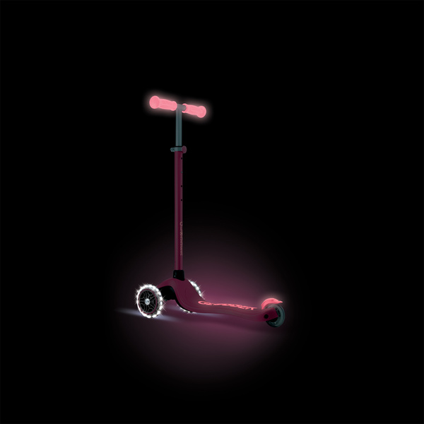 Hulajnoga trójkołowa Globber PRIMO PLUS GLOW LIGHTS - Coral Pink (443-110)
