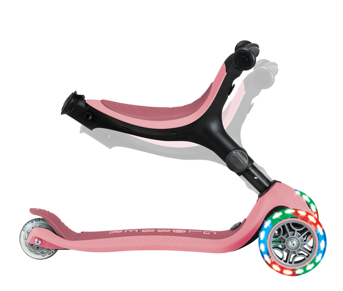3w1 hulajnoga z siedziskiem jeździk Globber GO-UP Active Lights 360 / Pastel Pink 749-310