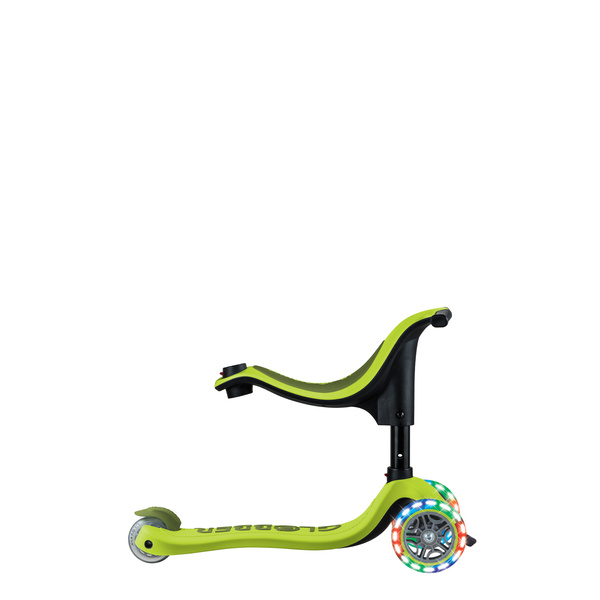 Hulajnoga trójkołowa z siedziskiem jeździk Globber GO•UP SPORTY LIGHTS Lime Green (452-606-4 S)
