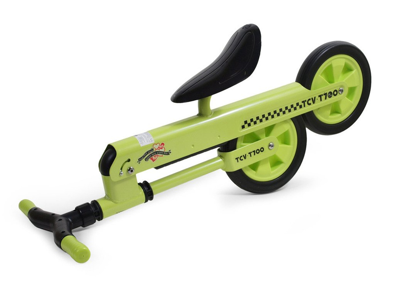 Składany rowerek biegowy TCV-T700 zielony dzieci 2+