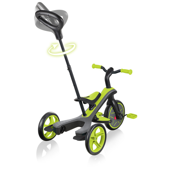Rowerek 4w1 trójkołowy - biegowy - wózek Globber Explorer Trike / Lime Green 632-106-3
