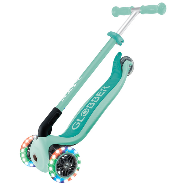 Hulajnoga trójkołowa Globber PRIMO FOLDABLE LIGHTS Mint (432-611-4)